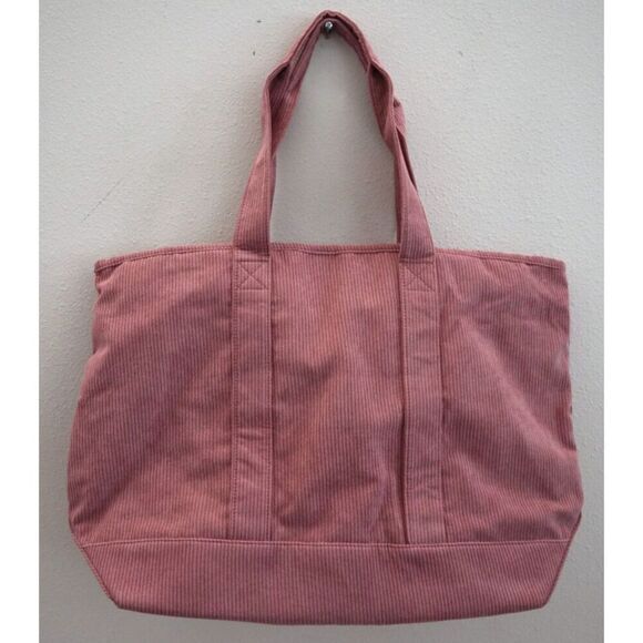 Old Navy Women's One Size Dried Rose Mauve Corduroy Weekender Tote Bag - Picture 2 of 8